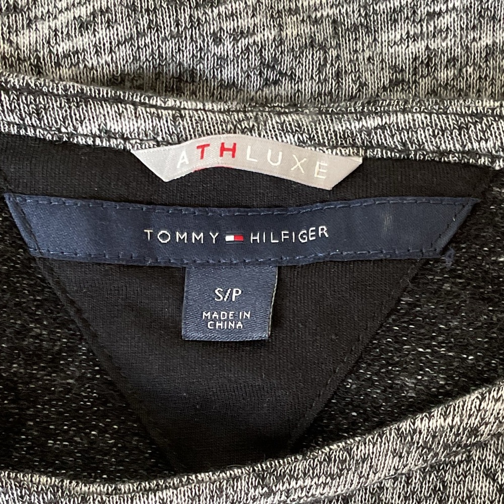 Tommy Hilfiger Athluxe XS Gray Black Heather Dress Cap Sleeves Ties Pockets - Picture 9 of 15
